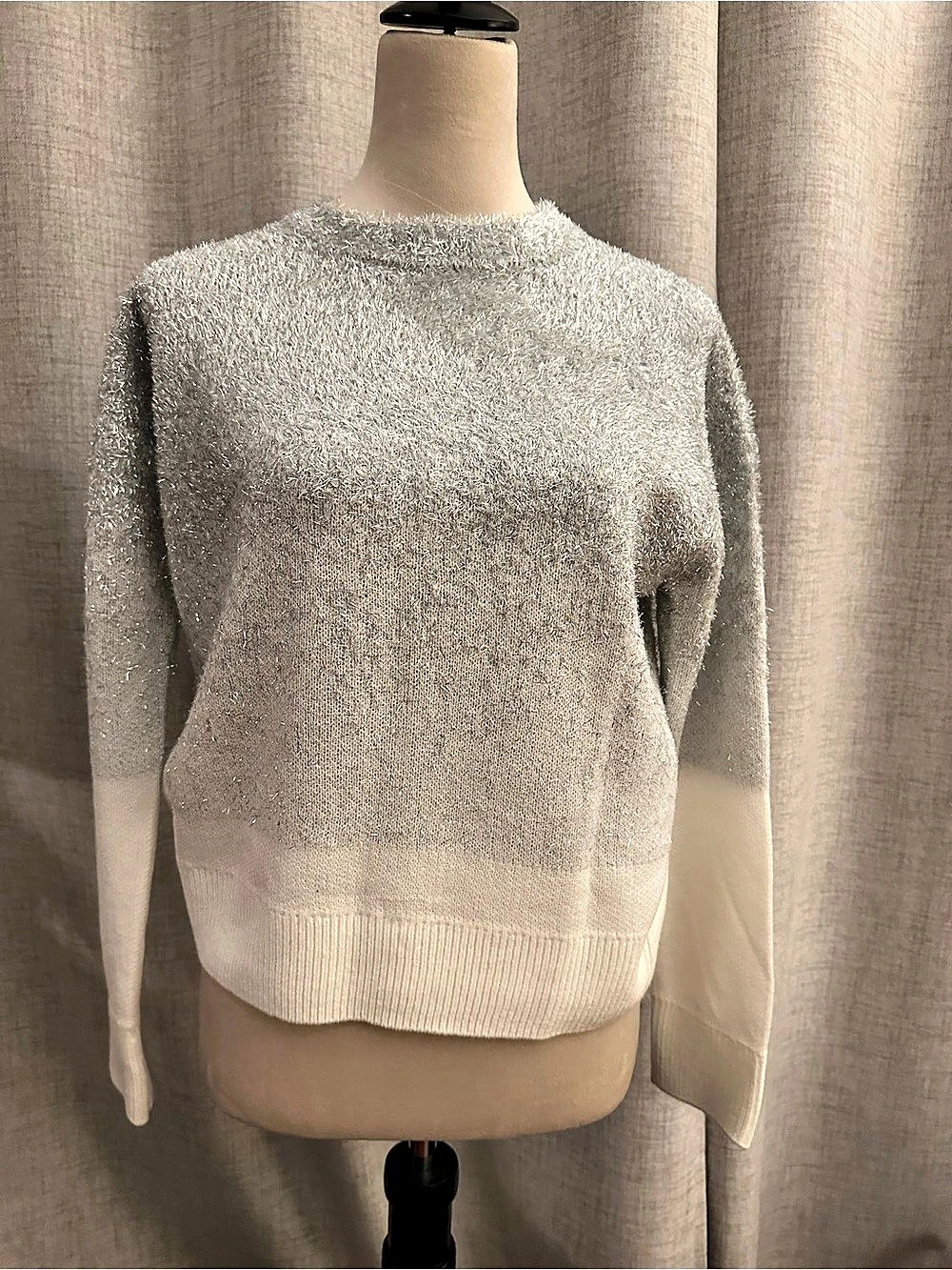 Tommy Hilfiger Emerald Safari Metallic Knit Crewneck Sweater Size Small NWT